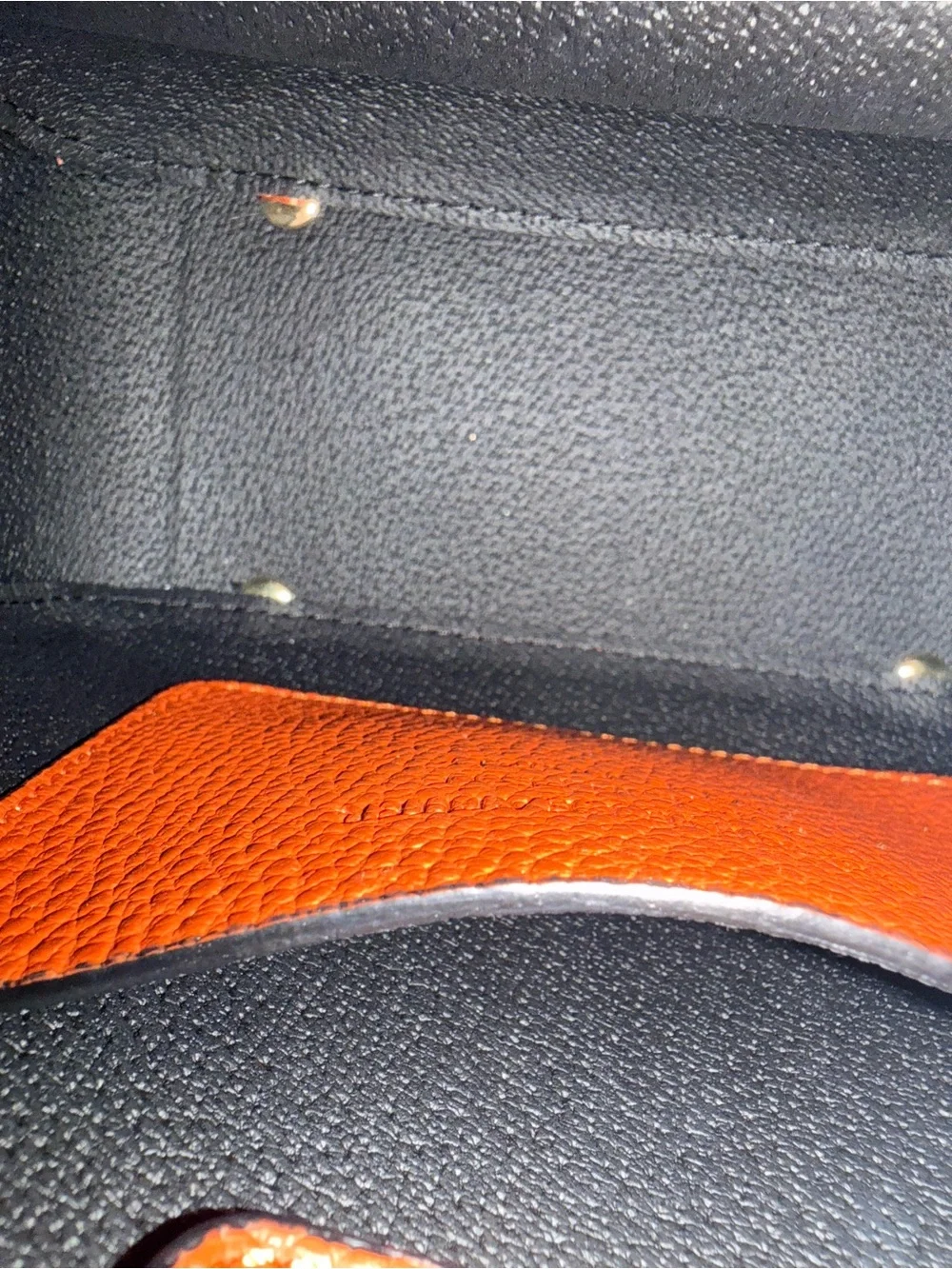 Leather Shoulder Bag in Rustic Orange